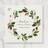 Water Color Greenery Thank You Stickers フェイバータグ (正面)