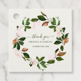 Water Color Greenery Thank You Stickers フェイバータグ