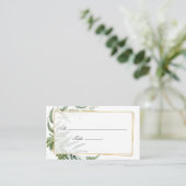 Water Color Herbarium Geometric 結婚's プレイスカード (スタンド正面)