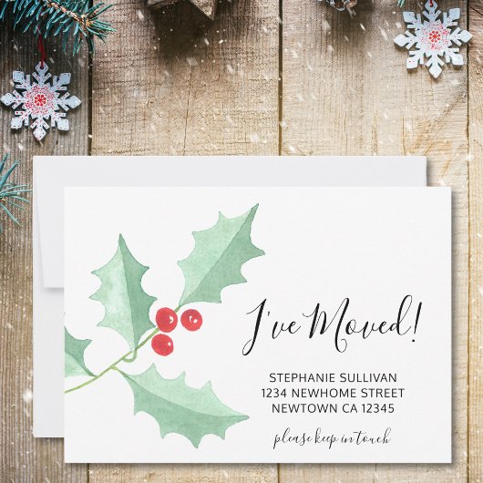 Water Color Holly Announcement Cardを移動