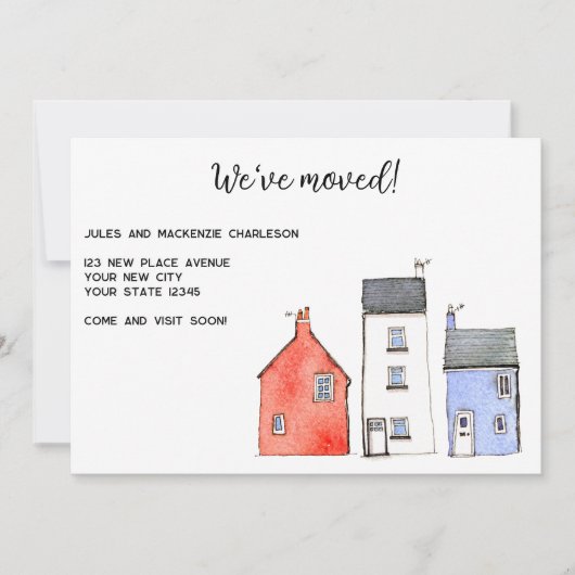 Water Color House住所の変更 案内状 (正面)