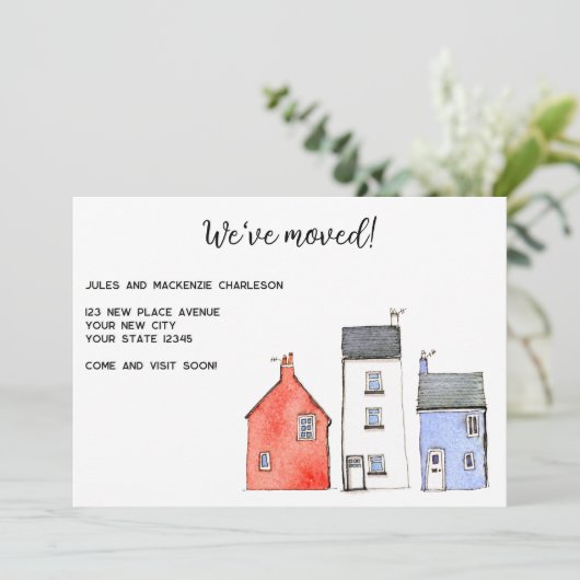 Water Color House住所の変更 案内状 (スタンド正面)