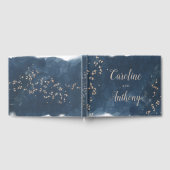Water Color Indigo shine金ゴールド結婚ズ ゲストブック (全面)