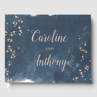 Water Color Indigo shine金ゴールド結婚ズ ゲストブック