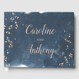 Water Color Indigo shine金ゴールド結婚ズ ゲストブック