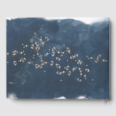 Water Color Indigo shine金ゴールド結婚ズ ゲストブック (裏面)