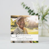 Water Color Lavenderお祝いの写真 招待状 (スタンド正面)