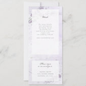Water Color Lavender Weding Invite （出欠時の水色） 招待状 (裏面)