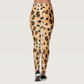 Water Color Leopard Print:エキゾチックなファーテクスチャ レギンス (裏面)