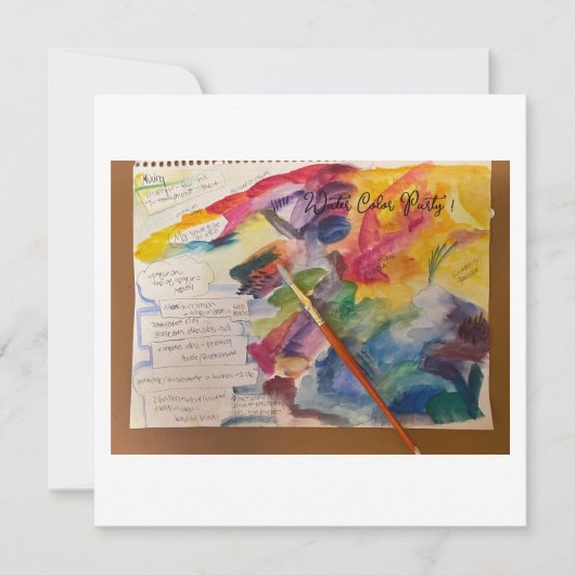 Water Color Mixing Postcard 招待状 (正面)