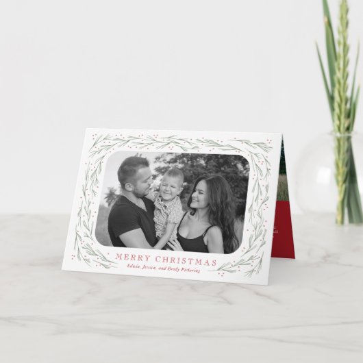 Water color pine 縁ど  Crismas  Newsletterの写真 シーズンカード (正面)