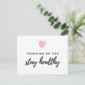 Water Color Pinkハート考えs of You Stay ポストカード (スタンド正面)