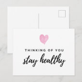 Water Color Pinkハート考えs of You Stay ポストカード (正面/裏面)