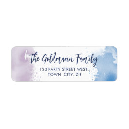 WATER COLOR PURPLE BLUEスクリプモダント ラベル