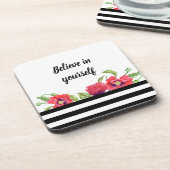 Water Color Red Poppiesのフローラ信じを自分で コースター (左側)