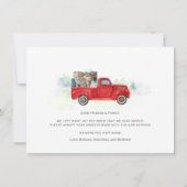 Water Color Red Truckのアドレス変更を移動 ノートカード (裏面)