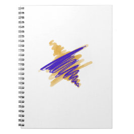 Water Color Star of David in Data金ゴールド ノートブック