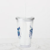 Water Color Whale - I Whale Always Love You アクリルタンブラー (右)