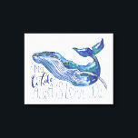 Water Color Whale - I Whale Always Love You キャンバスプリント<br><div class="desc">キャサリン・マクギールによる「ホエールラブ」水色クジラと引用文。</div>