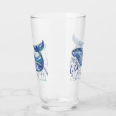 Water Color Whale - I Whale Always Love You タンブラーグラス (左)
