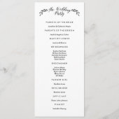 Water Color Woodland結婚式 プログラム – 更新 (裏面)