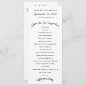 Water Color Woodland結婚式 プログラム – 更新 (正面/裏面)