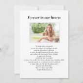 Water color Woodland Pineお祝いの写真 招待状 (裏面)