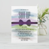Water Color Your Service as a Groomsman 招待状 (スタンド正面)
