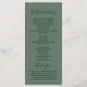 Water colored for wedding Eucalyptus プログラム (裏面)