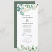 Water colored for wedding Eucalyptus プログラム (正面/裏面)