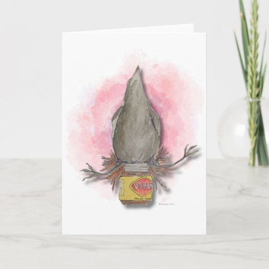 water colour Australian magpie card シーズンカード (正面)