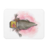 water colour Australian magpie magnet マグネット (横)