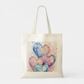 Water Colour Painted Hearts トートバッグ (裏面)
