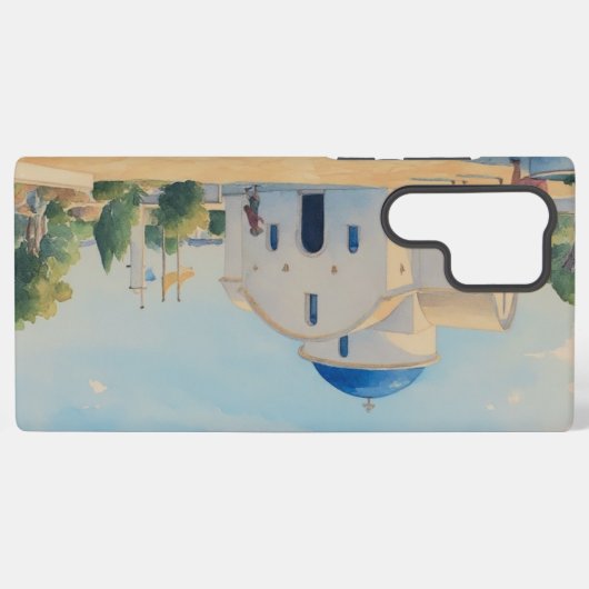 Water colour painting style image of St. Nicholas Samsung Galaxyケース (裏面横)