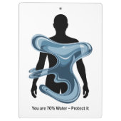 Water Conservation Eco Awareness Design クリップボード (裏面)