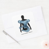 Water Conservation Eco Awareness Design スクエアシール (封筒)