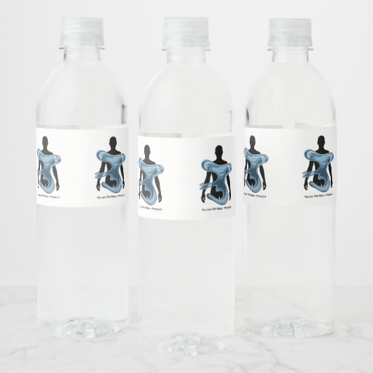 Water Conservation Eco Awareness Design ペットボトルラベル (ボトル)