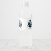 Water Conservation Eco Awareness Design ペットボトルラベル (正面)