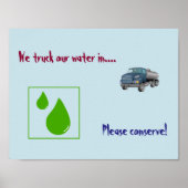 Water conservation sign ポスター (正面)
