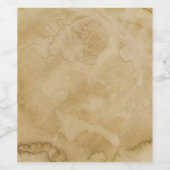 Water Damage Vintage Paper Texture ワインラベル (シングルラベル)