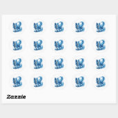 Water Dog Fantasy Sticker ラウンドシール (シート)