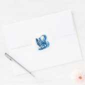 Water Dog Fantasy Sticker ラウンドシール (封筒)