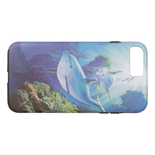 Water Dolphin iPhone 7ケース Case-Mate iPhoneケース (裏面(横))