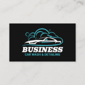 Water Drop Blue Car Wash Professional 名刺 (正面)