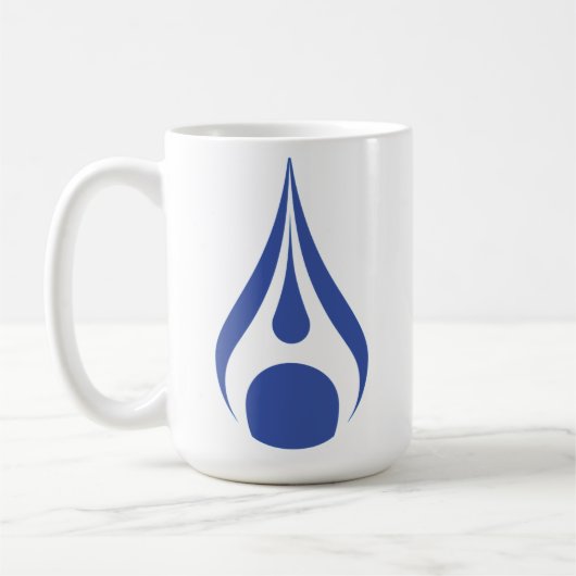 Water Drop design on  white mug コーヒーマグカップ (左)