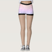 Water droplet shorts pink purple beading leggings レギンス (正面)