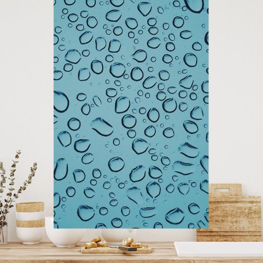 Water droplets ポスター (キッチン)