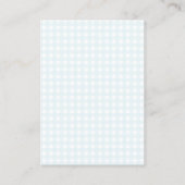 Water Droplets Gingham Baby Shower Books For Baby エンクロージャーカード (裏面)