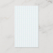 Water Droplets Gingham Baby Shower Diaper Raffle エンクロージャーカード (裏面)