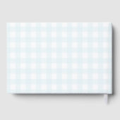 Water Droplets Gingham Boy Baby Shower ゲストブック (裏面)